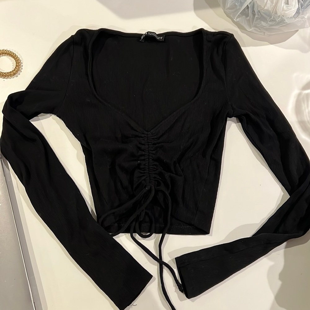 Zara longsleeve crop top
